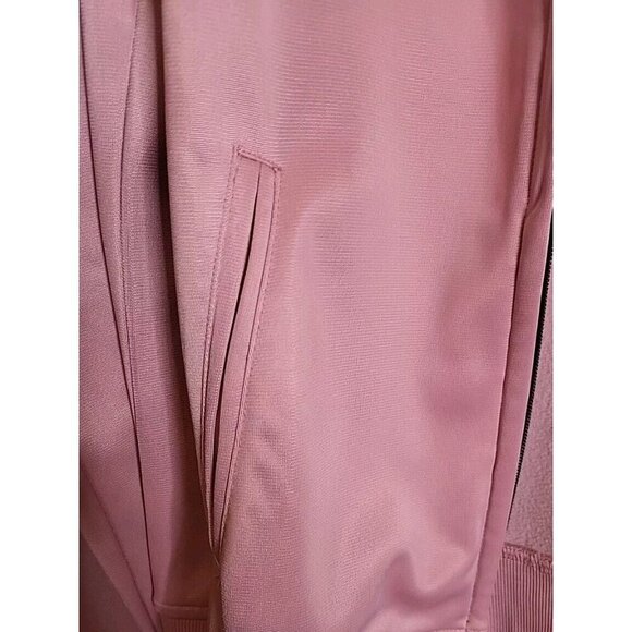 BEBE Sport Vintage Y2k Track Jacket Pink Early 99s 00s Size Large Rhinestones - Picture 8 of 11